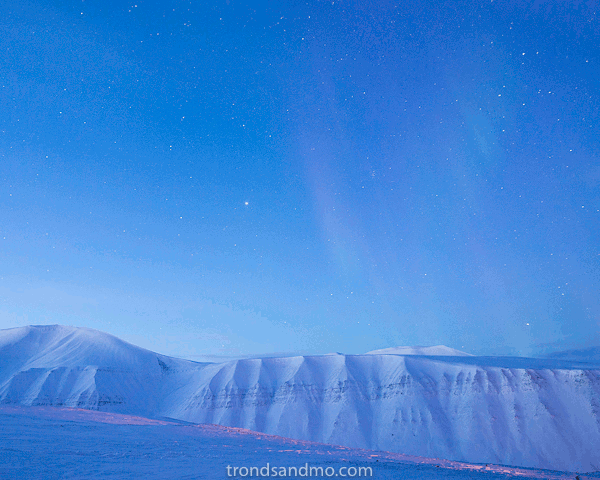 Artificial aurora over Svalbard 24 November 2014
